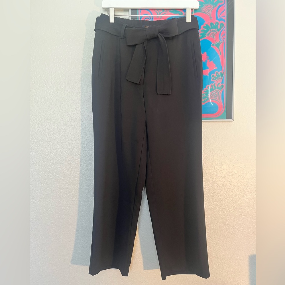 EUC Quince Black Tie-Waist Women's Trousers